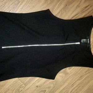 Forever 21 black front zipper bodysuit